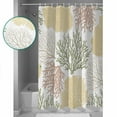 thumbnail image 3 of Sage Green Coastal Shower Curtains for Bathroom Waterproof Fabric Bath Curtains Decor Bath Tub Curtain Coral Ocean Marine Modern Sea Decorative Shower Curtain Sets with 12 Hooks, 72x72 Inch, 3 of 6