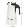 Stove Top Moka Coffee Maker with Latte Percolator 4/6/9 Cups Espresso