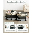 thumbnail image 2 of Cat Playpen, 60"x 24" Large Portable Puppy Playpen, 2-Room Foldable Dog Playpen for Indoor Outdoor Dogs, Cats, Small Animals with Carrying Case, 2 of 7