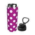 thumbnail image 2 of Goofa Purlpe And White Polka Dot Print 18oz Sports Insulated Kettle With Straw Water Bottle Sports Water Bottle For Running Hiking Cycling Climbing Mans Womans, 2 of 7