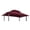 Burgundy + Polyester+4, variant on Double Tiered 8x5 Ft Replacement Canopy for Grill Gazebo BBQ Tent Roof Cover