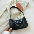 thumbnail image 1 of Bolso de hombro Bolso de teléfono Tote Monedero Señora Embrague Cartera informal Fiesta Bolsa de negocios Cadena de mariposa Mujeres Mini , negro Colco monedero de paja, 1 of 8
