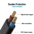 thumbnail image 4 of Quyaojz Printer Power Cord Cable Replacement for HP Envy 4500 5530 4520 7645 50557640 6055 4510 5540 5010 4511 5660 5535 100 110 120 200, HP OfficeJet Pro 6500 8600 4620 6830 6600 2 Prong AC Power, 4 of 4
