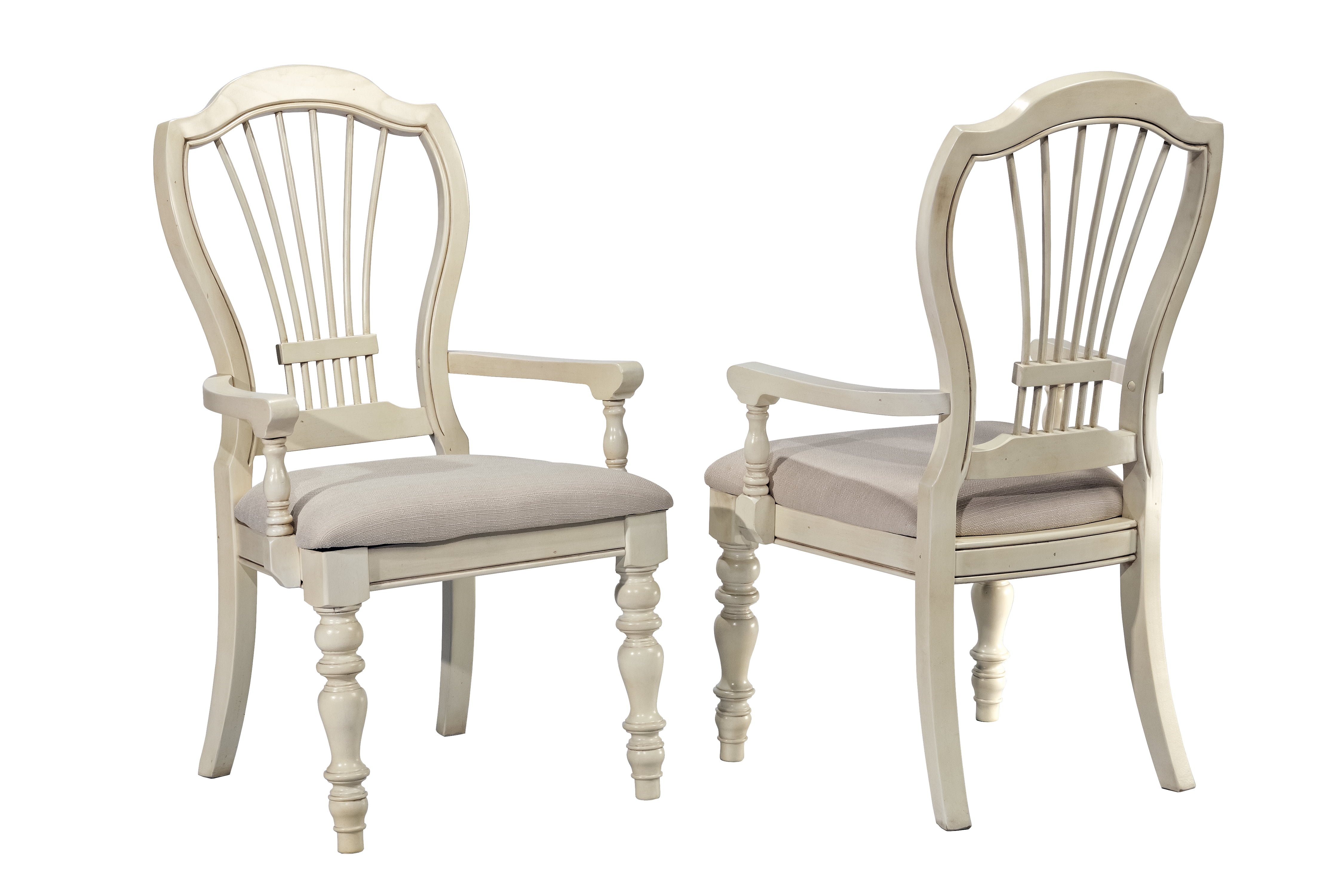 Hillsdale Furniture Pine Island Wood Wheat Back Arm Dining Chair, Set