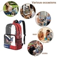 thumbnail image 5 of COEQINE Clear Backpack for Women Girls, 17 Inch Large Transparent Backpack with Multiple Pockets, Heavy Duty PVC Daypack for Work Travel 4th of July, Eagle American Flag Retro, 5 of 7