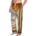 thumbnail image 6 of Salouo Golden Drapes Pillars Clouds Print Pajama Pants for Men, Lounge Pants Elastic Waistband Casual Men's sleepwear Loungewear Sleep Pajama Pant -Medium, 6 of 7