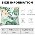 thumbnail image 3 of Hibiscus Flower Throw Pillow Cover Pack of 2 Square Couch Pillowcase Tropical Palm Leaf Cushion Cover for Living Room Bedroom Sofa Car 18x18 Inch, 3 of 6