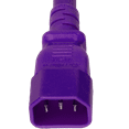 thumbnail image 5 of World Cord Sets 4 Foot IEC 60320 C14 to C13 PDU Style Light Duty 10 Amp Power Cable (Purple), 5 of 5