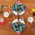 thumbnail image 4 of GZHJMY Boho Flower Cloth Napkins Set of 4, Reusable Washable Polyester Dinner Napkins for Family, Restaurant, Wedding, Party Decor 20 x 20 Inch, 4 of 7