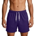 thumbnail image 2 of DODADAWANJ Summer Mens Shorts Elastic Waist Comfort Breathable Running Athletic Shorts Lightweight Mesh Shorts Casual Outfits Purple S, 2 of 7
