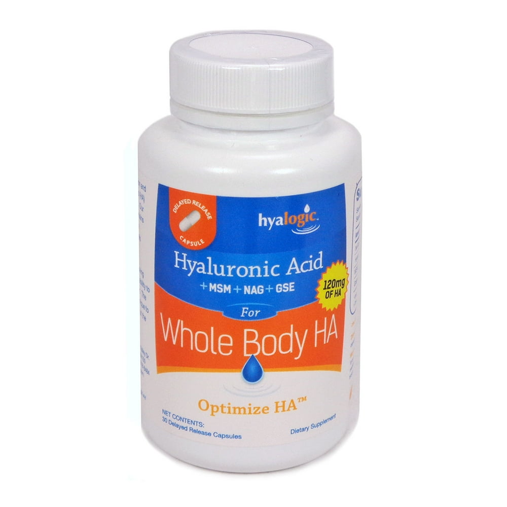 Hyalogic Hyaluronic Acid + MSM + NAG + GSE for Whole Body HA 120 mg