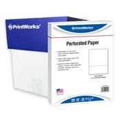 Printworks Perforated Paper, 8.5 x 11, 20 lb, 3 2/3" Perf, 2500 Shts, 04124