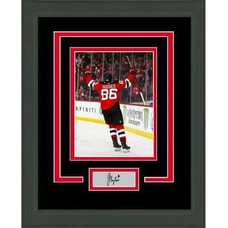 

Framed Jack Hughes Facsimile Laser Engraved Signatures Auto New Jersey Devils 14x17 Hockey Photo