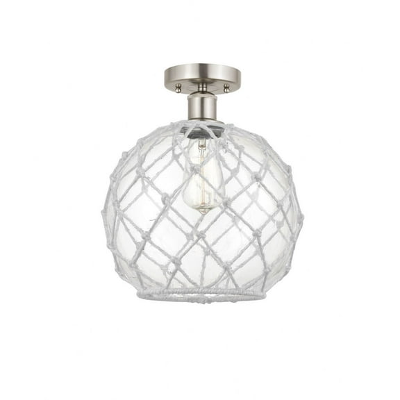 Innovations Lighting - Farmhouse Rope - 1 Light Semi-Flush Mount In Industrial