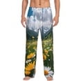 thumbnail image 1 of Kdxio Mountain Daisy Meadow Pattern Men's Pajama Pants, Elastic Waist with Drawstring and Pockets, Comfortable Loungewear-X-Large, 1 of 6