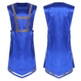 thumbnail image 3 of Aislor Liturgical Dancewear for Women Sleeveless Side Lace-up Church Worship Praise Dance Tunic Dress Royal Blue 3XL, 3 of 6