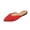 Red, variant on Pointed Toe Mule Flats For Women Matte Faux Suede Backless Slip On Flat Mule Shoe Footwear