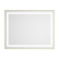 thumbnail image 3 of 36 x 28 Inch LED Bathroom Mirror with Front and Backlight, Wall Mounted Vanity Mirror with Aluminum Frame, Anti-Fog, Memory, 3 Colors, Stepless Dimmable, 3 of 6
