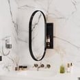 thumbnail image 5 of 20x34 Inch Oval, Matte Black, Metal Framed | Recessed or Surface Mount for Bathroom Storage | Durable, Easy - assemble with Adjustable Shelves, 5 of 7