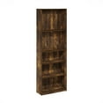 thumbnail image 5 of Furinno JAYA Book Shelf, 5-Tier Bookshelf, Bookcase with Adjustable Shelves, 9.5 x 24.5 x 71.2, for Living Room, Bedroom, Home Office, Amber Oak, 5 of 5