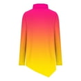 thumbnail image 5 of AXXD Womens Shirts Casual Basic Summer 2024 Temperament Solid Color Long Sleeved Round Neck Irregular Long Sleeved T-shirt, 5 of 5