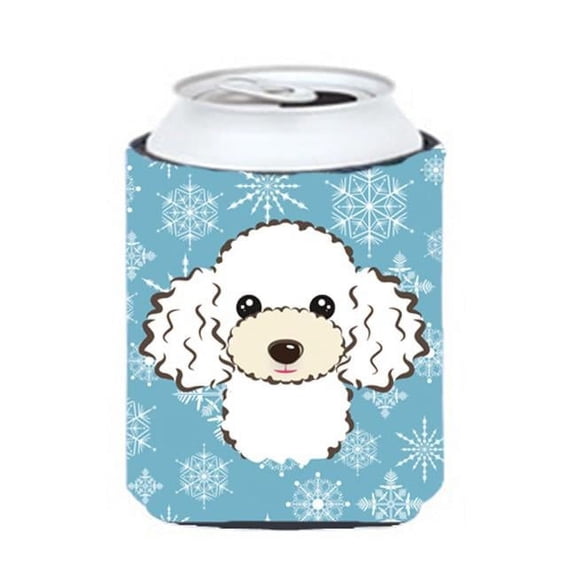 Snowflake White Poodle Can & Bottle Hugger