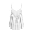thumbnail image 4 of SDNall Kids Girls Cute Tank Tops, Solid Color Back Drawstring Loose Fit Suspender Top, 4 of 9