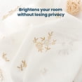 thumbnail image 4 of Sleep Zone 2 Panels Golden Floral-embroidered Lace Sheer Curtains, Modern Semi Sheer Curtains for Living Room Bedroom, Farmhouse (Beige, W52 x L95 Inch), 4 of 10