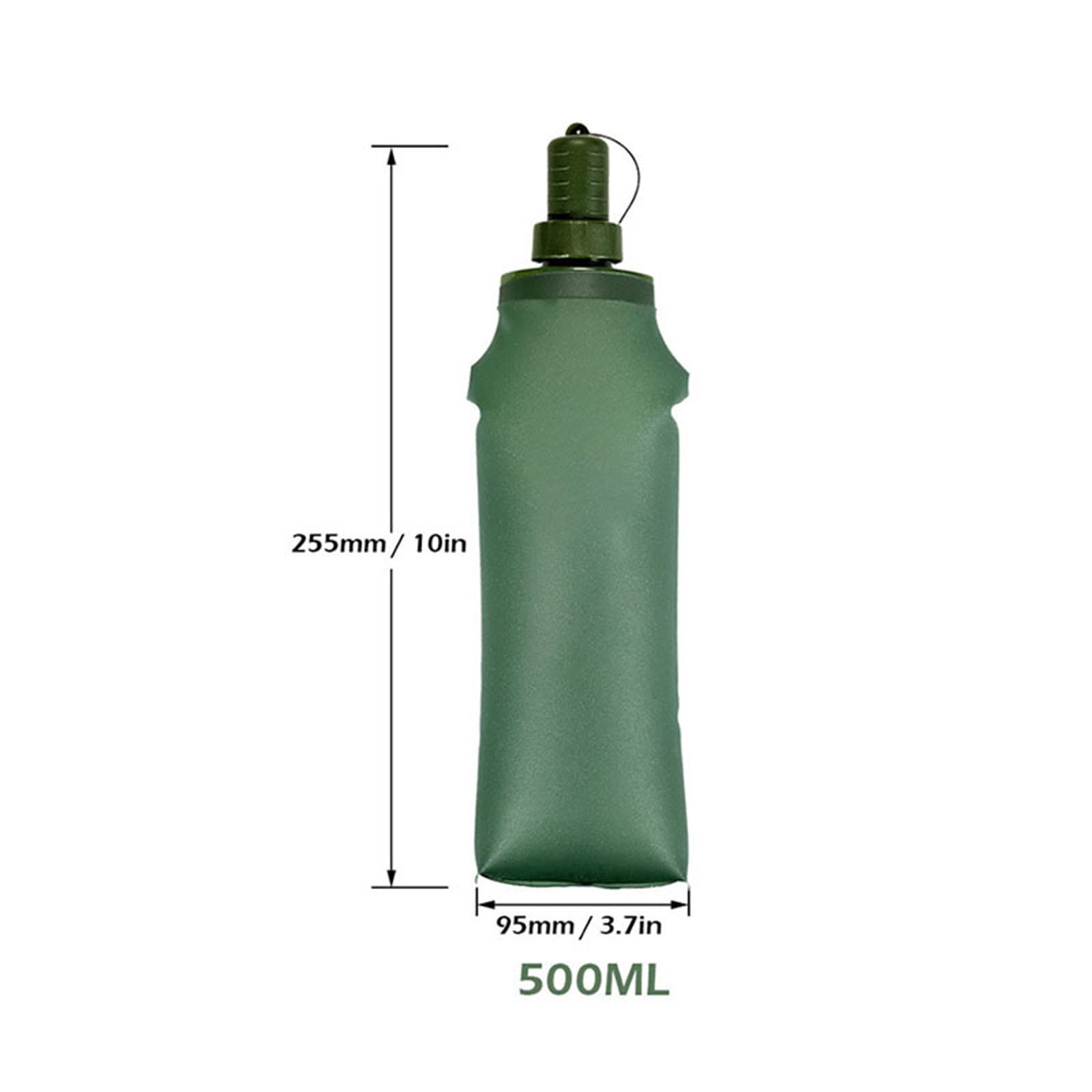 500ml Soft Flask Folding TPU Water bag Soft Water Bottle Drink Bottle Running ZJ 