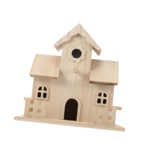 Casa de Pájaros de Madera Rústica DIY, Nido de Pájaros, Decoración de Casa de Pájaros Al Aire Libre para Colgar en La Habitación