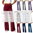 thumbnail image 4 of Gfyviroh Bootcut Pants for Women Fashion Solid High Waist Comfy Trousers Slim Fit Flare-Leg Yoga Workout Leggings, 4 of 9