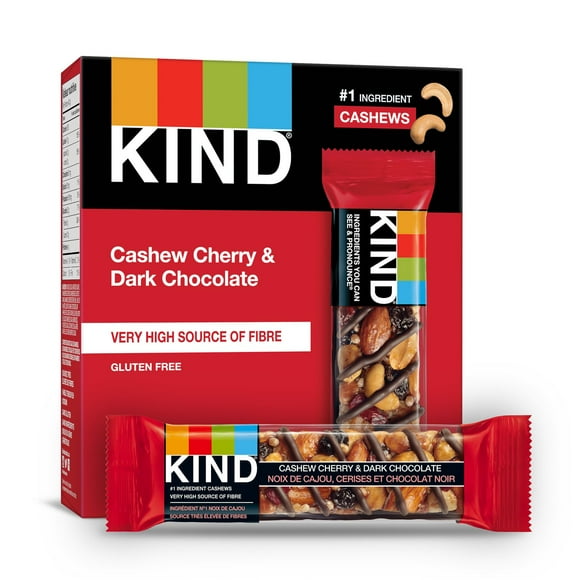 KIND Nuts Cherry & Dark Chocolate, 40g, 5 Count Box, 5 x 40 g bars, 200 g