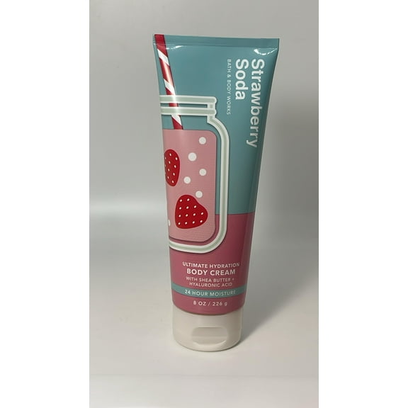 Bath & Body Works STRAWBERRY SODA Ultimate Hydration Body Cream 8oz.