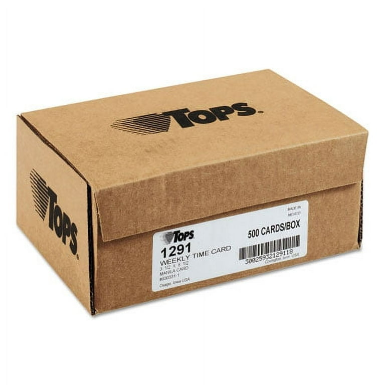Time Clock Cards, Replacement for 331-10, Two Sides, 3.5 x 8.5, 500/Box Time Clock Cards, Replacement for 331-10, Two Sides, 3.5 x 8.5, 500/Box