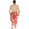 thumbnail image 2 of HAPPY BAY Men's Bath Trunk Swimsuits Sarong Pareo Beach Wrap One Size Red-T412 Summer Vacation Party, 2 of 3