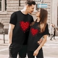 thumbnail image 5 of XIAONU Men's Heart Cluster Valentine's Day T Shirt Regular Crew Neck Short Sleeve Tee Soft Casual Holiday Wear T-Shirt, 5 of 6