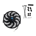 thumbnail image 2 of Ventilador del radiador de refrigeración Ventiladores de rendimiento Kits de montaje geniales Ventiladores de refrigeración del radiador Ventilador 9 pulgadas 12V80W, 2 of 9