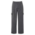 thumbnail image 4 of PUYAHG Casual Pants Men Corduroy Slim Fit Comfortable Stretch High Waist Long Straight Leg Workwear Outdoor Daily Wear Relaxed Fit Trousers Grey,XL, 4 of 9