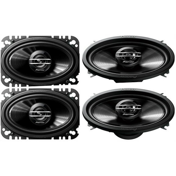 4x Pioneer TS-G4620S 4x6" 2-way, 400W Total Max Power Car Audio Speakers Bundle