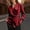 Red women plus size wrap blouse a1, variant on Women Plus Size Long Sleeve Wrap Blouse Fall Winter Elegant Casual Satin V Neck Tunic Tops Loose Flowy Shirts for Dressy Work Office Outfits, White 3XL