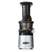 Omega MegaMouth Compact Masticating Vertical Juicer, 240W Low-Speed Single Stage Auger, in Silver (MMV700S)