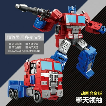 Transforming Toy | Optimus Prime & Bumblebee Alloy Models | Convertible Car to Robot Action Figures | Train-Themed Collectible for Boys Kids