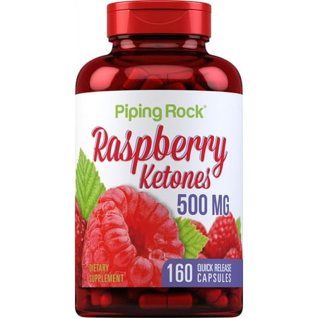 Raspberry Ketones 500mg | 160 Capsules | for Men and Women | by Piping Rock