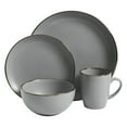 thumbnail image 3 of Gibson Home Rockaway Round Stoneware Dinnerware Set, Service for 4, Grey, 3 of 7