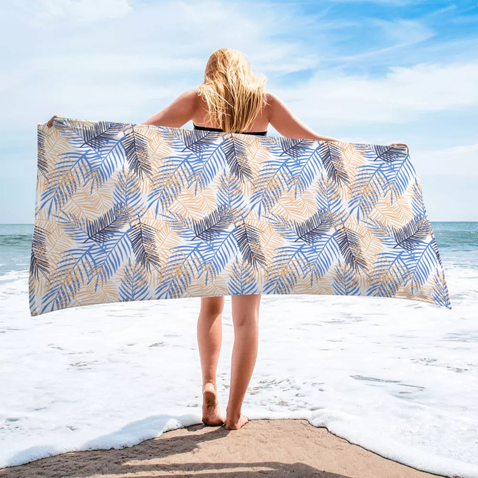 Uheoun Microfiber Sand Free Beach Towel Oversized Thicker Beach Towel Quick Fast Dry Lightweight Beach Blanket Traval Stuff Cool Pool Beach Towel For