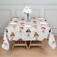 thumbnail image 3 of Ballet Princess Girls Pattern Square Tablecloth,Waterproof Square Table Cover,Wipeable Spillproof Washable Table Cover for Home Kitchen Party Decor 60"x60"(152x152cm), 3 of 6