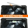 thumbnail image 3 of for iPad Air 11 Inch 2024 Rugged Case, 360 Rotating Hand Strap Stand/Pencil Holder/Adjustable Crossbody Strap, [2 In 1] Protective for iPad Pro 11 2022/2021/2020/2018/Air 4/Air 5, Black, 3 of 20