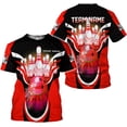 thumbnail image 3 of Custom 3D Bowling Shirts Personalized for Men and Women - Unique Team Shirt & Gifts for Bowling Lovers (Red, 3XL), 3 of 10
