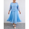 thumbnail image 1 of Plus Size Long Dresses Female Embroidery Floral Elegant Party Dresses Clothes for Chubby Big Size Women Clothing, 1 of 5