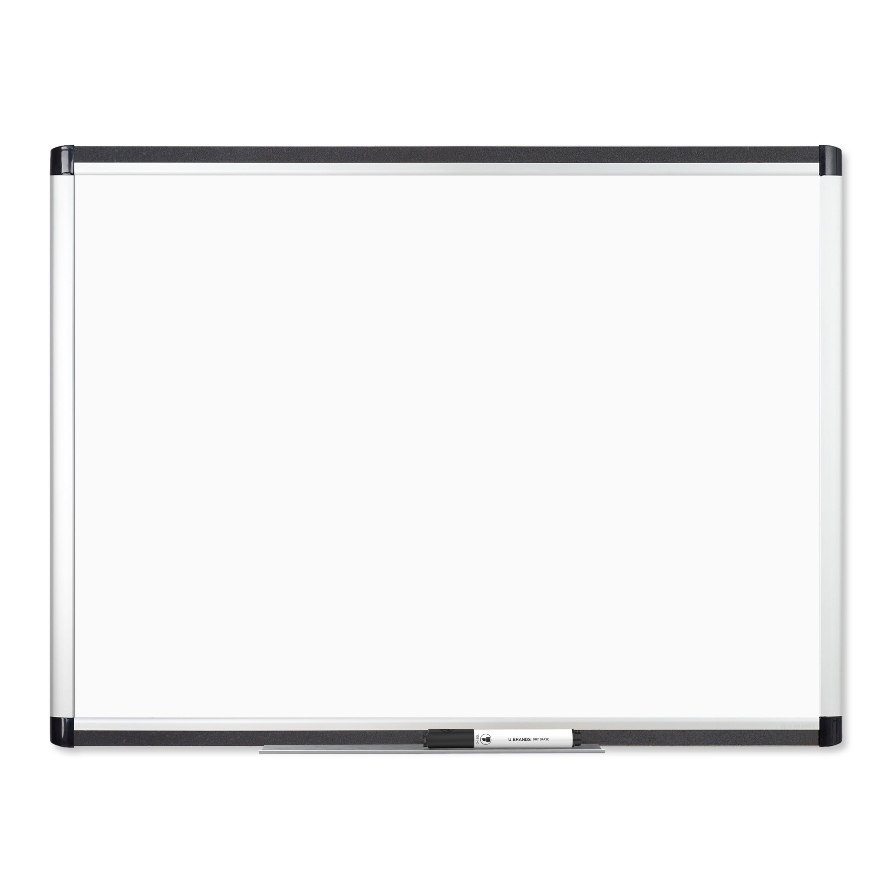 U Brands Pinit Magnetic Dry Erase Board, 24" x 18",  White, Cork Strip